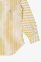 Vintage Hand Tailored Yellow Striped Little's Creations Button Up Shirt (1980s)