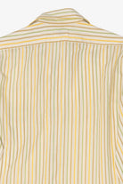 Vintage Hand Tailored Yellow Striped Little's Creations Button Up Shirt (1980s)