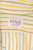 Vintage Hand Tailored Yellow Striped Little's Creations Button Up Shirt (1980s)