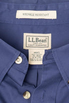 Vintage Blue L.L. Bean Wrinkle Resistant Button Up Shirt (1990s)