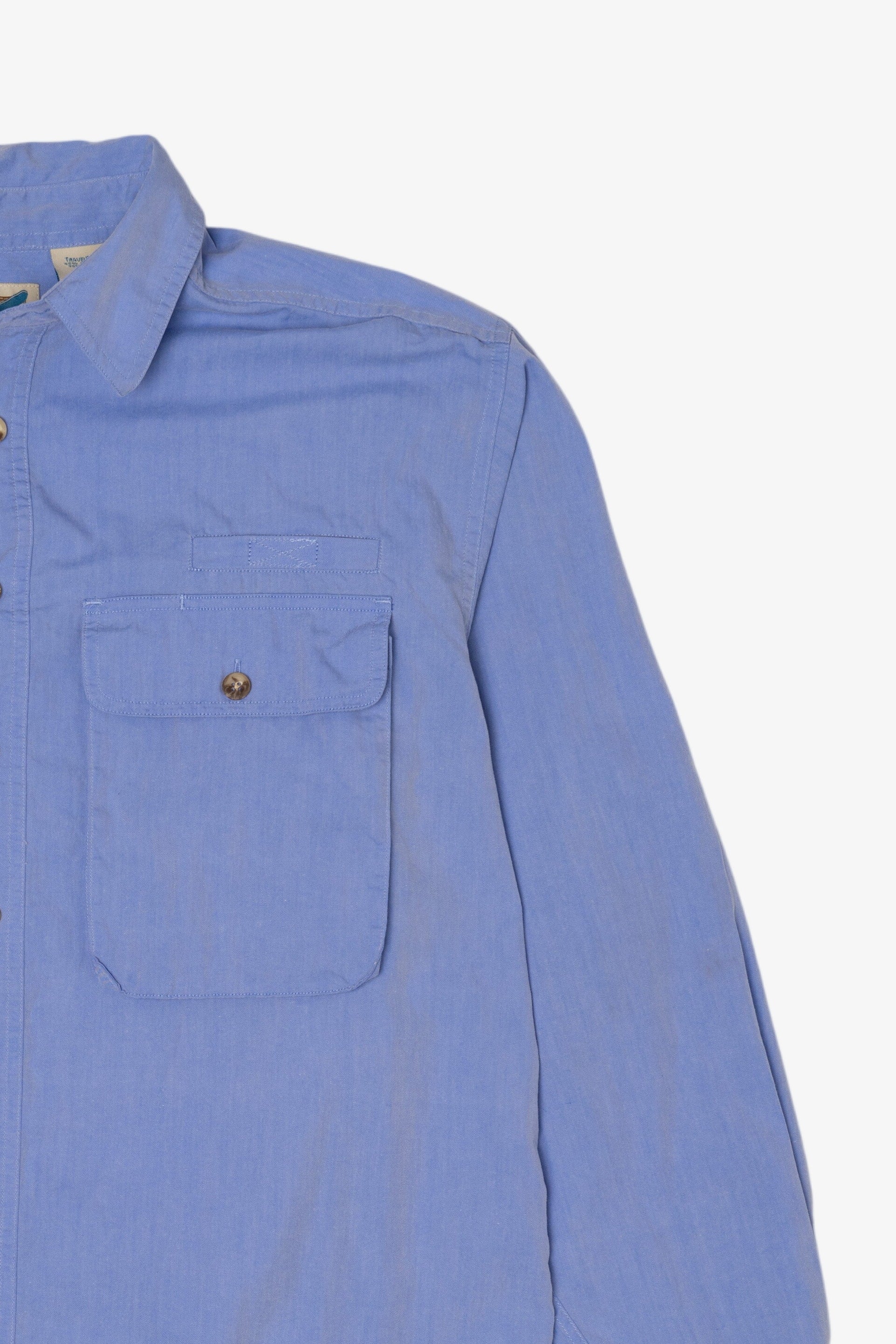 Vintage Blue Travel Smith Button Up Shirt (1990s)