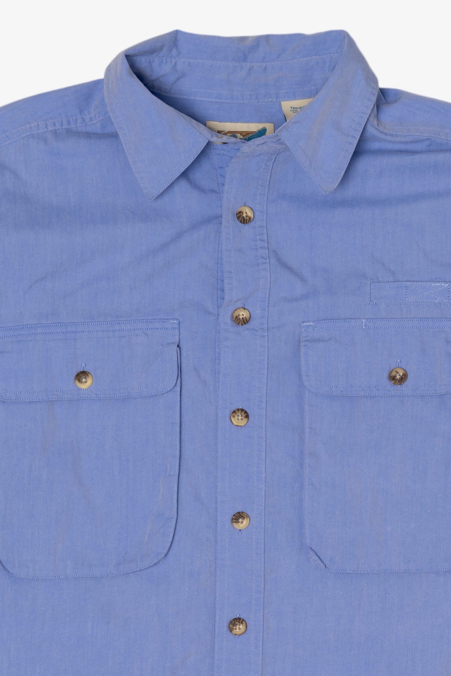 Vintage Blue Travel Smith Button Up Shirt (1990s)