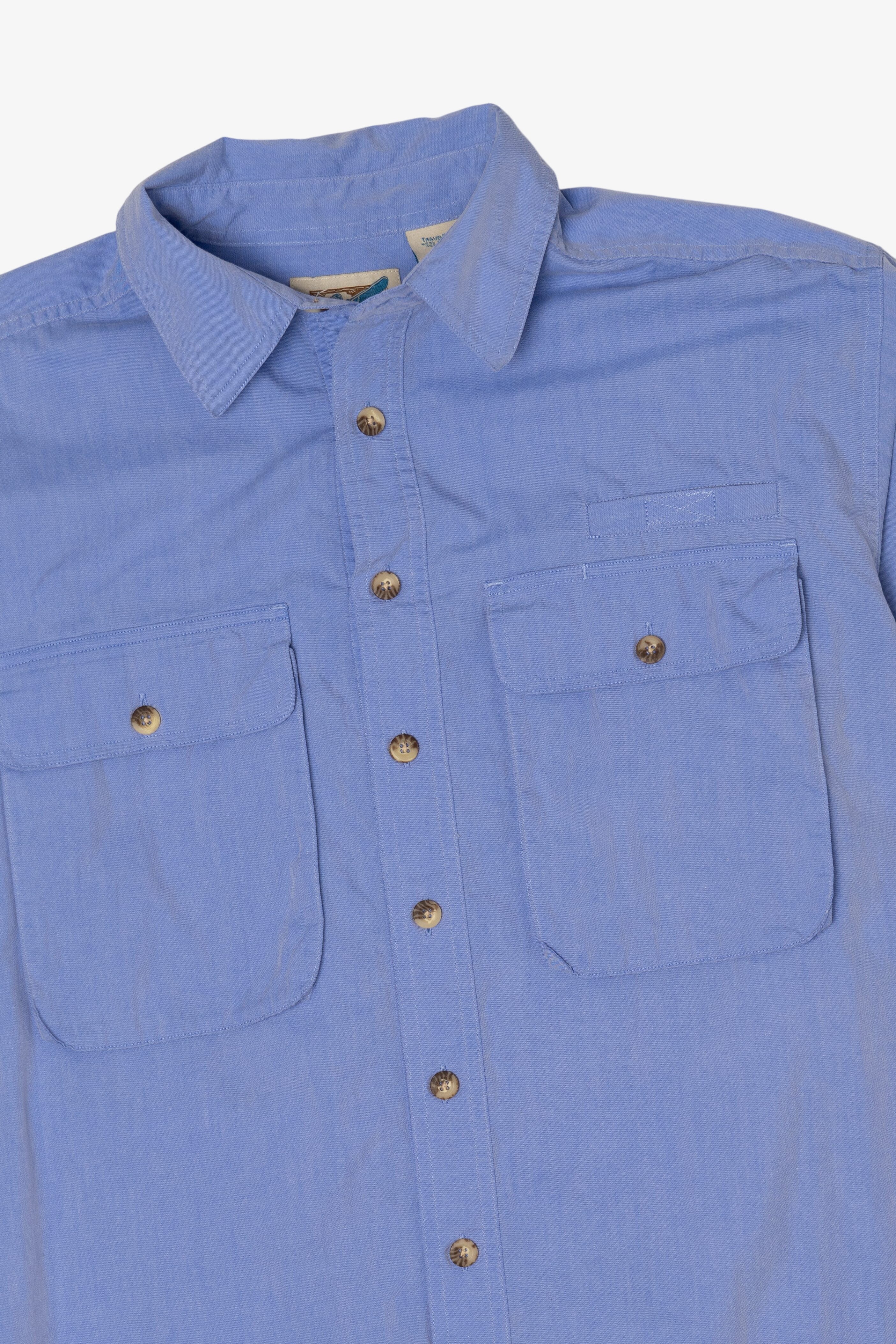 Vintage Blue Travel Smith Button Up Shirt (1990s)