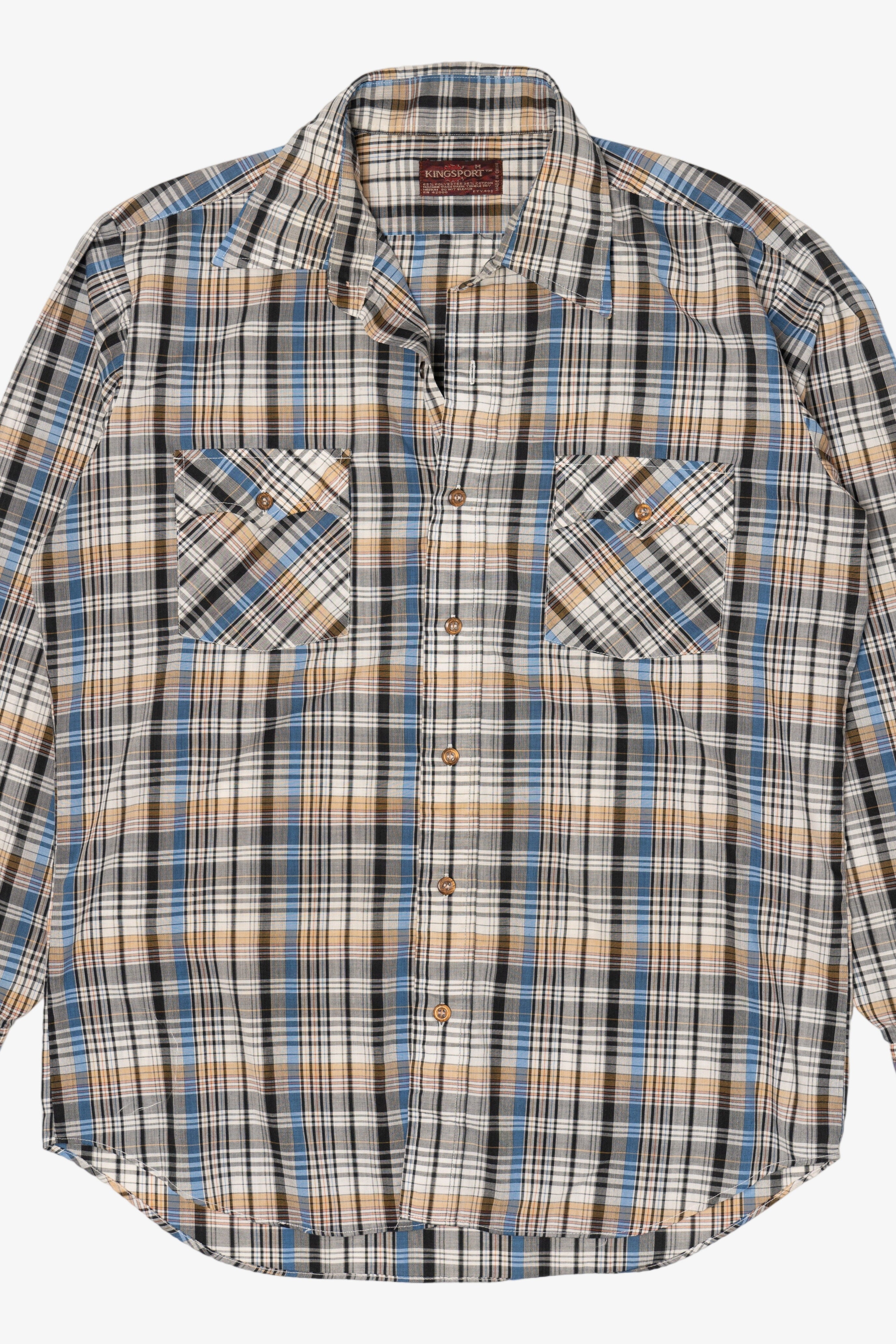 Vintage Kingsport Plaid Button Up Shirt (1980s)