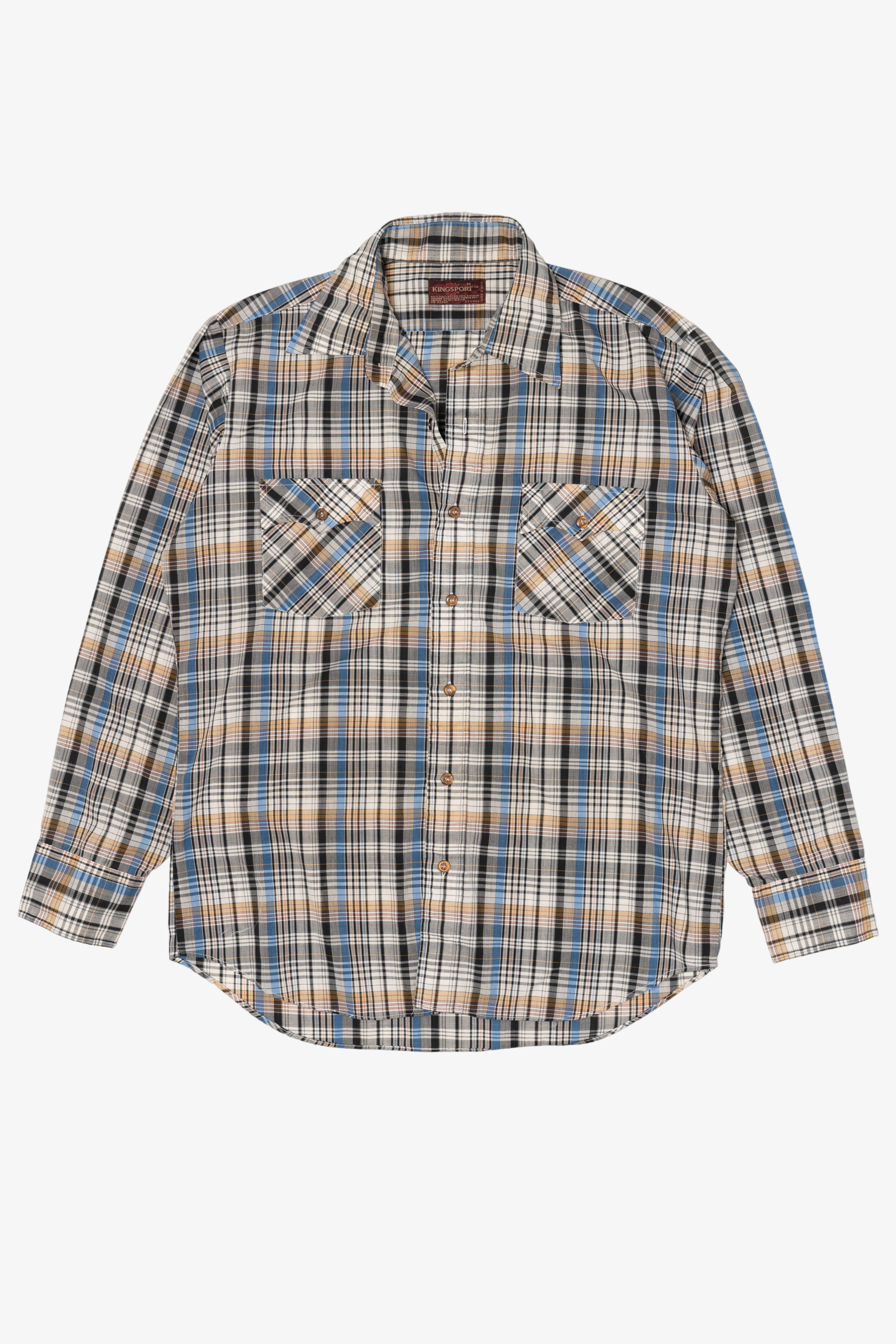 Vintage Kingsport Plaid Button Up Shirt (1980s)
