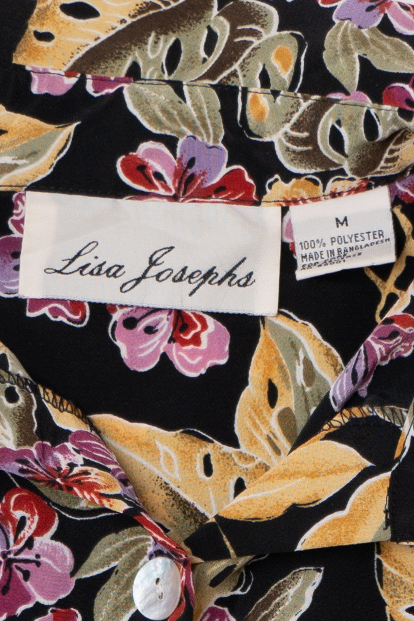 Vintage Floral Lisa Josephs Button Up Shirt