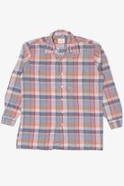 Vintage Sovereign Light Blue Plaid Permanent Press Button Up Shirt (1970s)