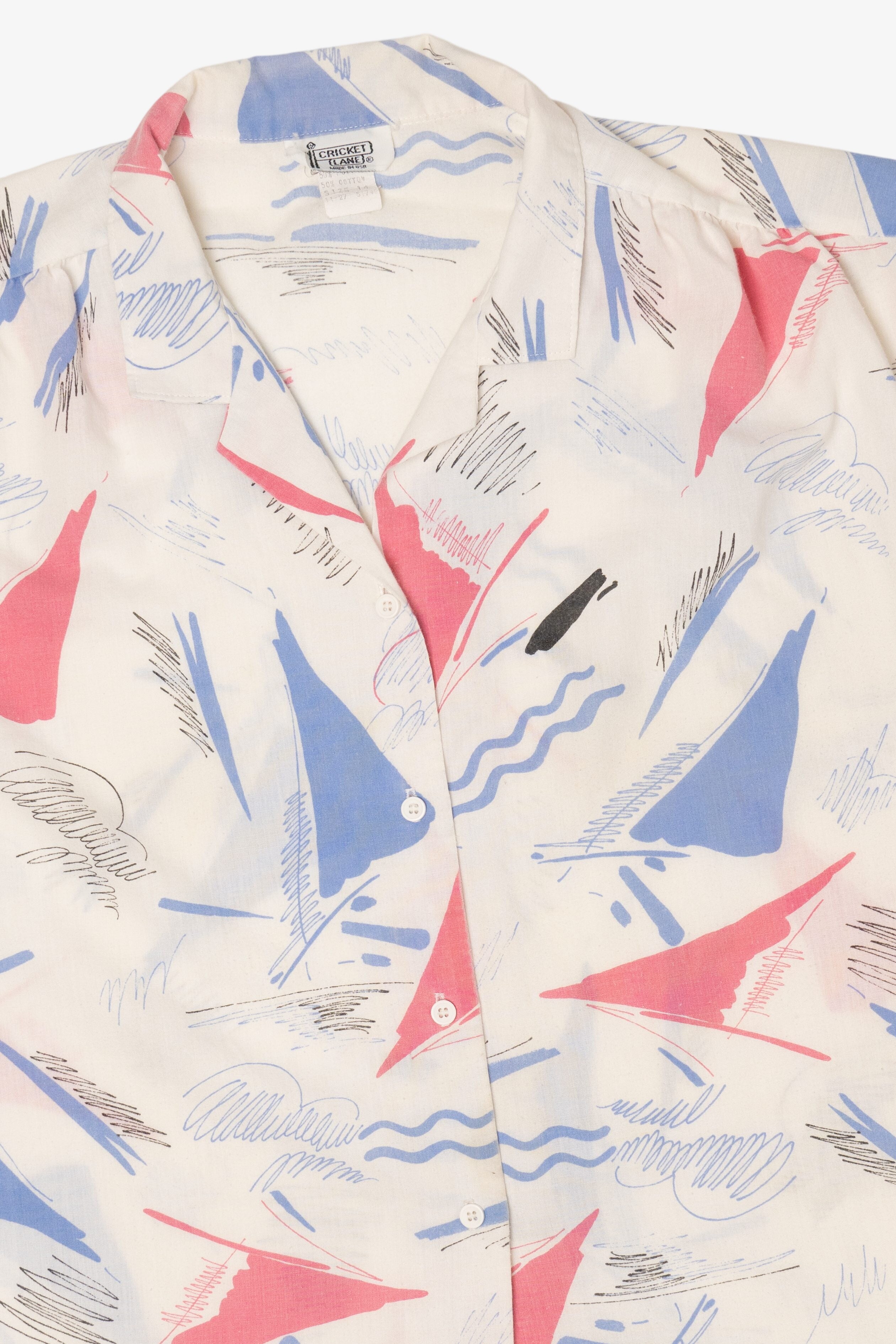 Vintage Cricket Lane Sleeveless Button Up Shirt (1980s)