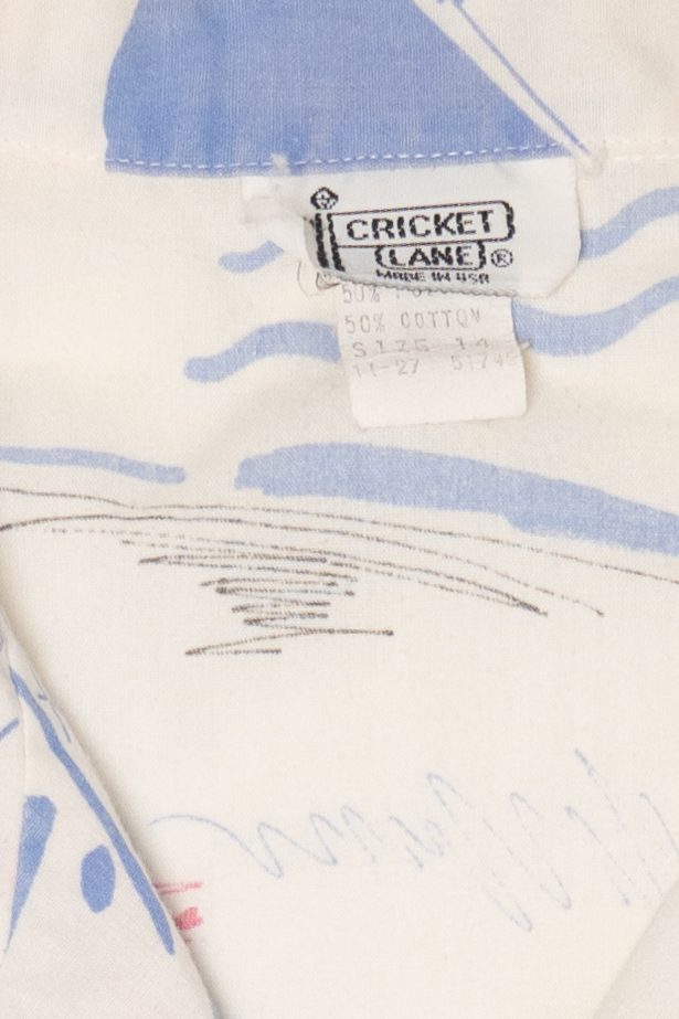 Vintage Cricket Lane Sleeveless Button Up Shirt (1980s)