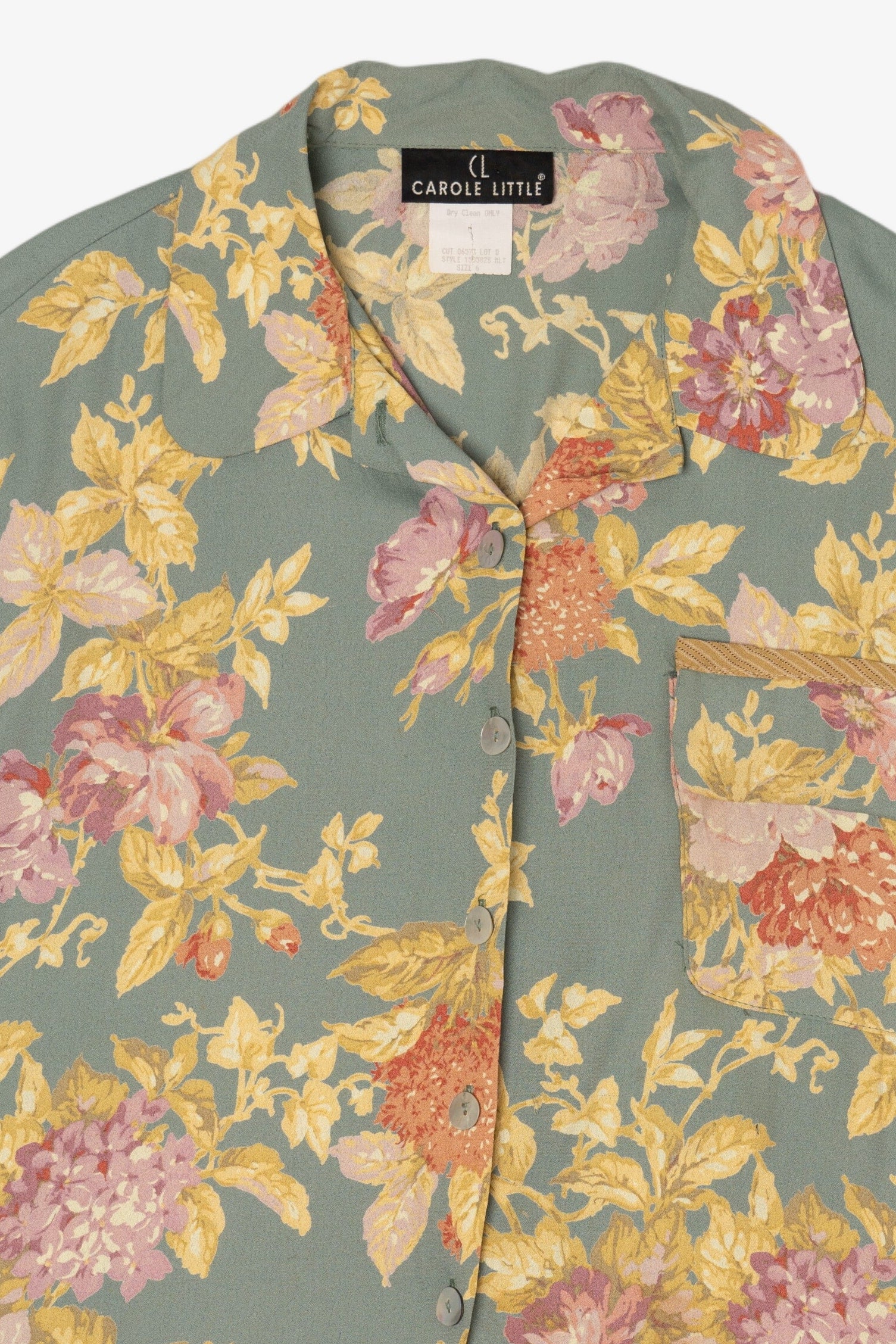 Vintage Carole Little Floral Button Up Blouse (1990s)