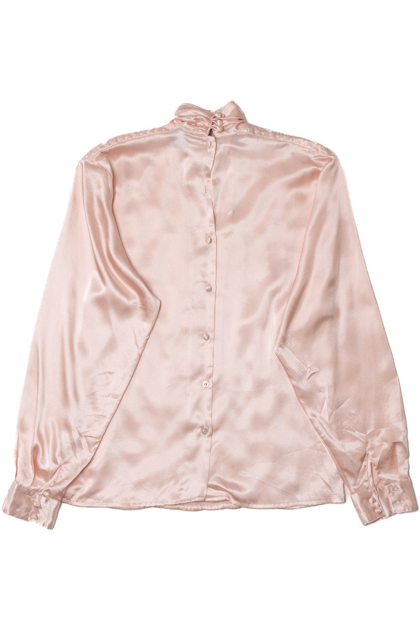 Vintage Embroidered Pleated Front Erena Button Up Shirt