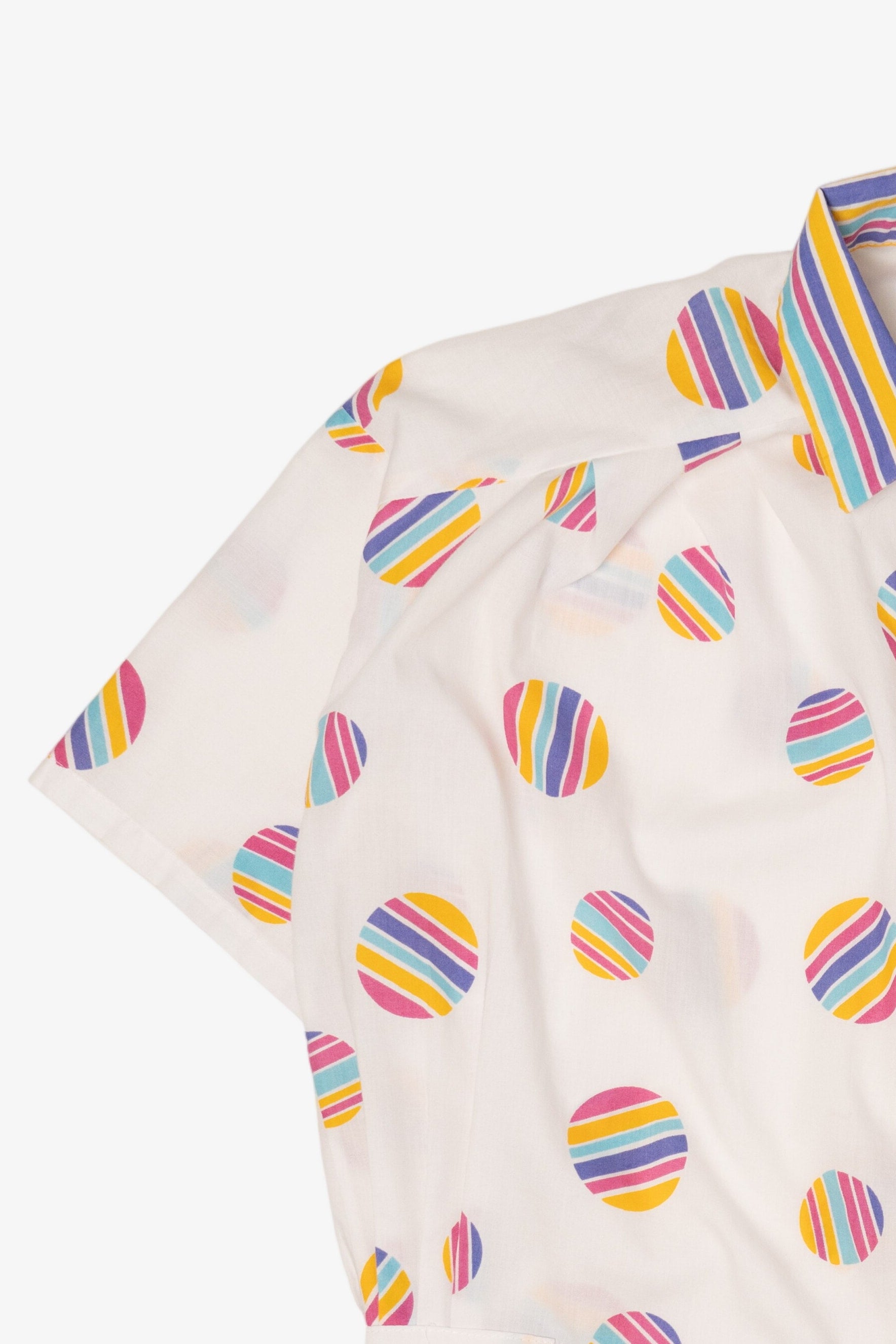 Vintage Tattoo Striped Colorful Button Up Shirt (1990s)