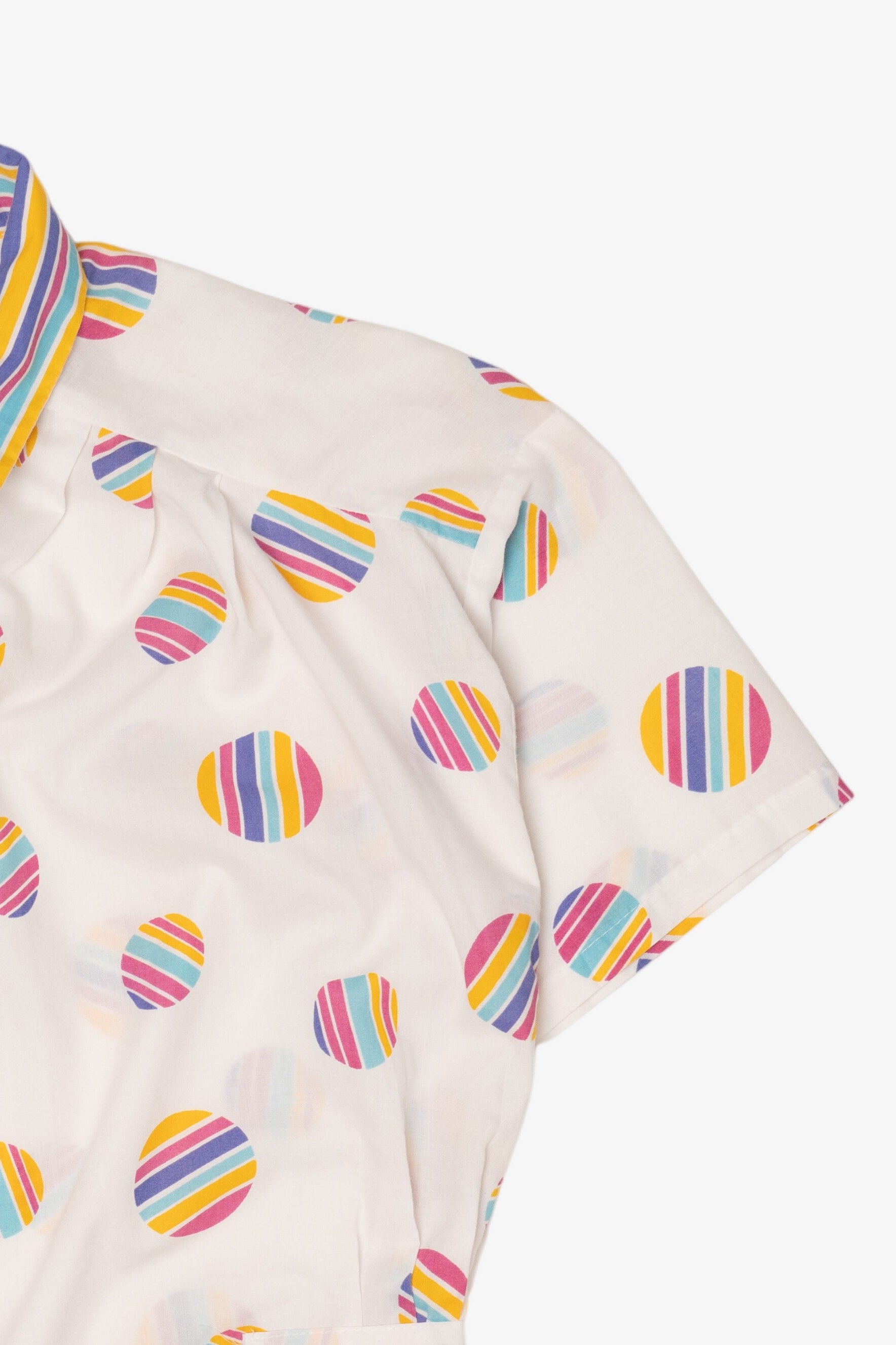 Vintage Tattoo Striped Colorful Button Up Shirt (1990s)
