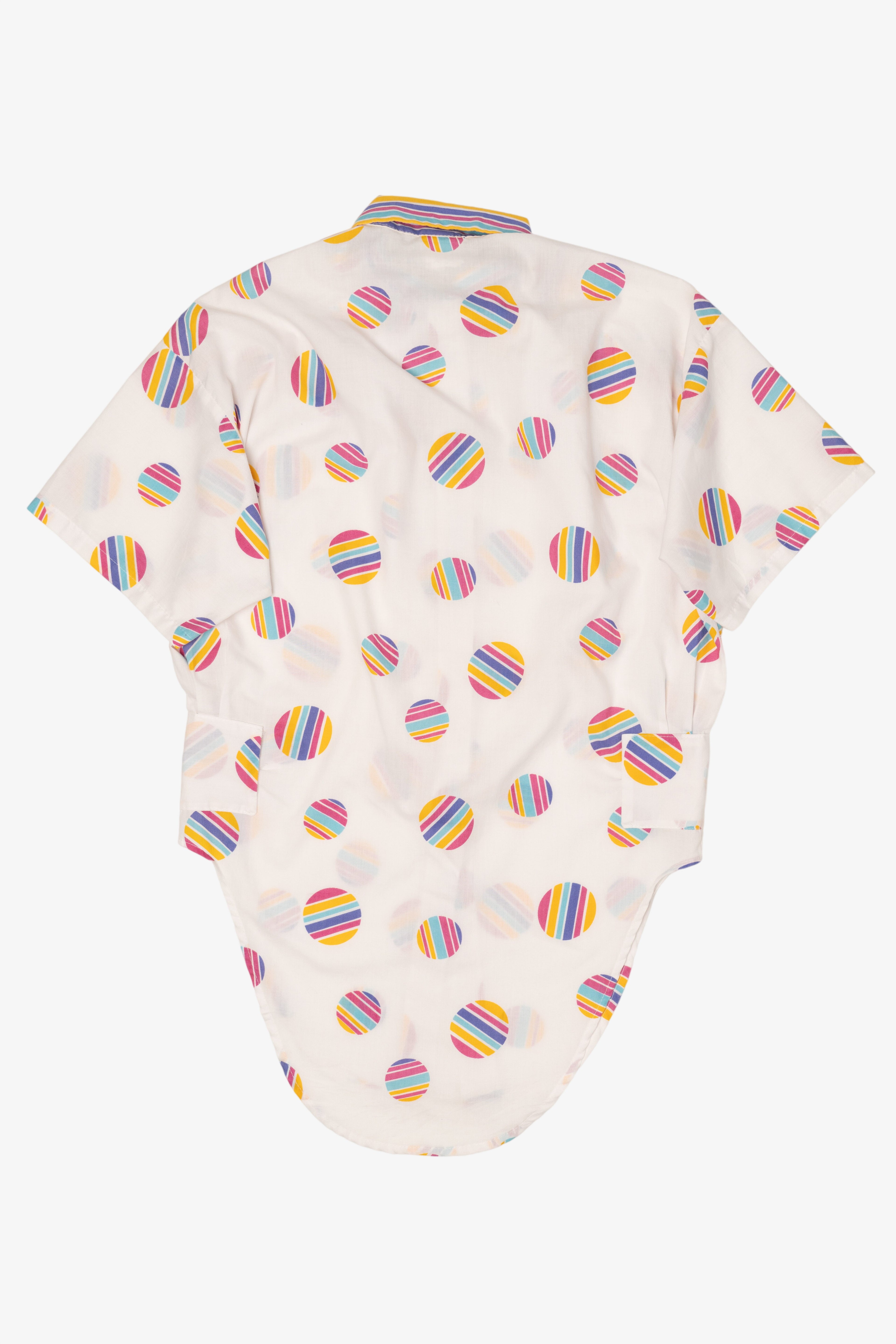 Vintage Tattoo Striped Colorful Button Up Shirt (1990s)