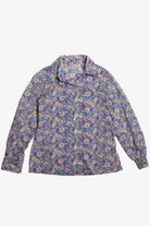 Vintage Floral Poppies Button Up Shirt (1970s)