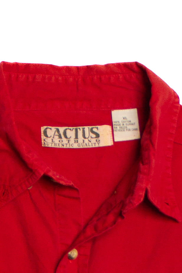 Vintage Red Cactus Clothing Button Down Shirt