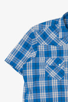 Vintage Blue Wrangler Plaid Button Up Shirt (2000s)
