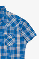 Vintage Blue Wrangler Plaid Button Up Shirt (2000s)