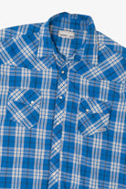 Vintage Blue Wrangler Plaid Button Up Shirt (2000s)