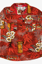 Vintage Red Erin London Tropical Hawaiian Button Up Shirt (1990s)