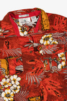 Vintage Red Erin London Tropical Hawaiian Button Up Shirt (1990s)