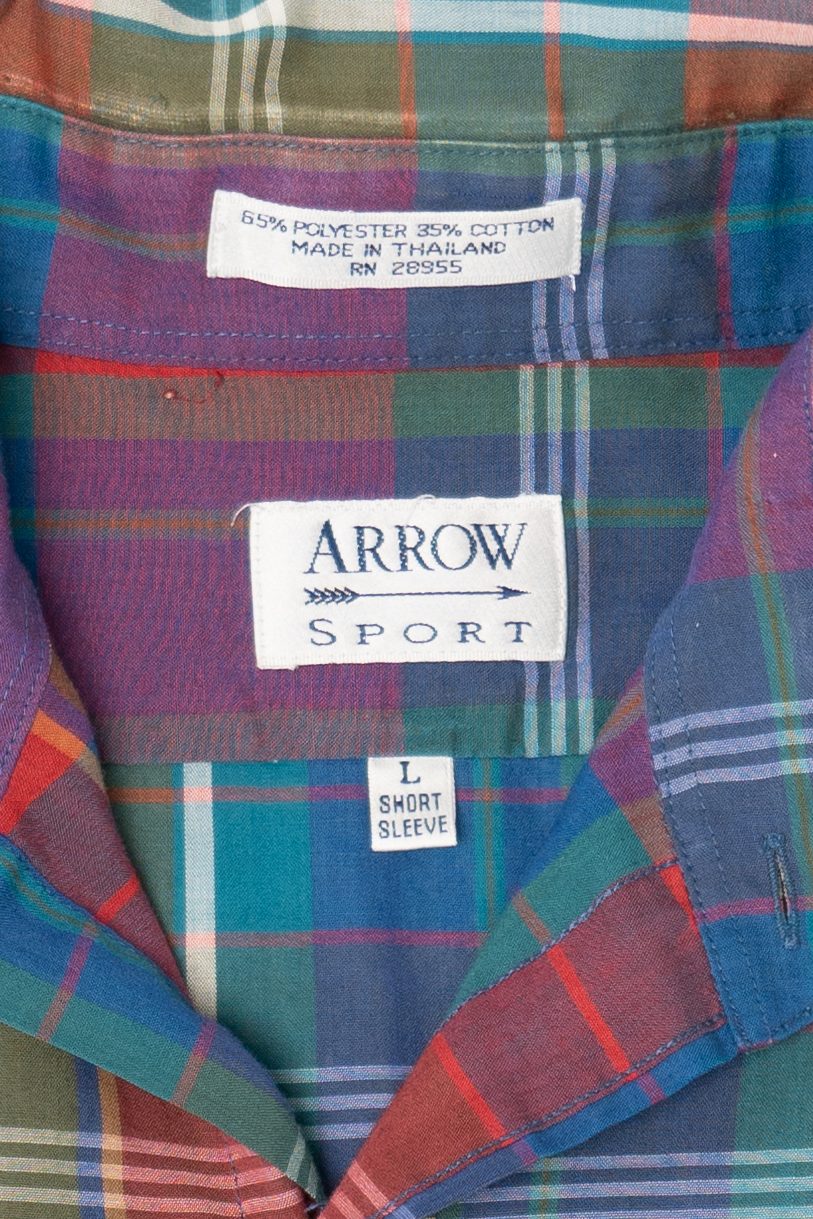 Vintage Colorful Arrow Sport Button Up Shirt (1990s)
