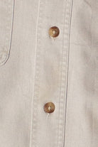Eddie Bauer Gray Khaki Button Up Shirt