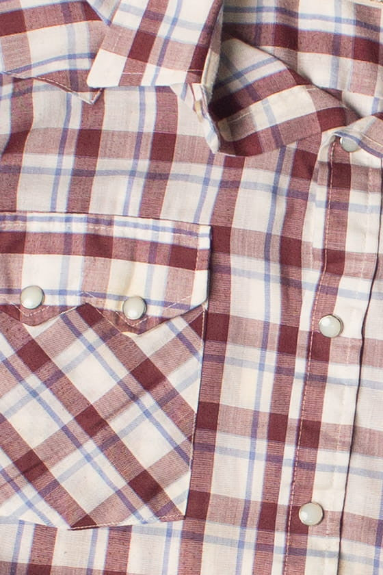 Vintage Dee Cee Brand Plaid Snap Front Shirt