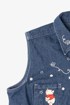 Vintage Disney Winnie The Pooh Honeypot EmbroideredDenim Vest (1990s)