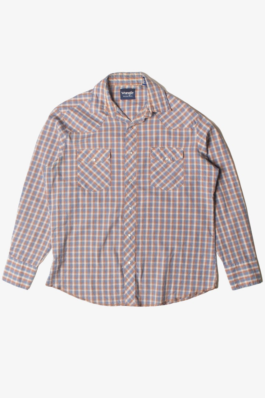 Vintage Wrangler Plaid Western Snap Front Shirt