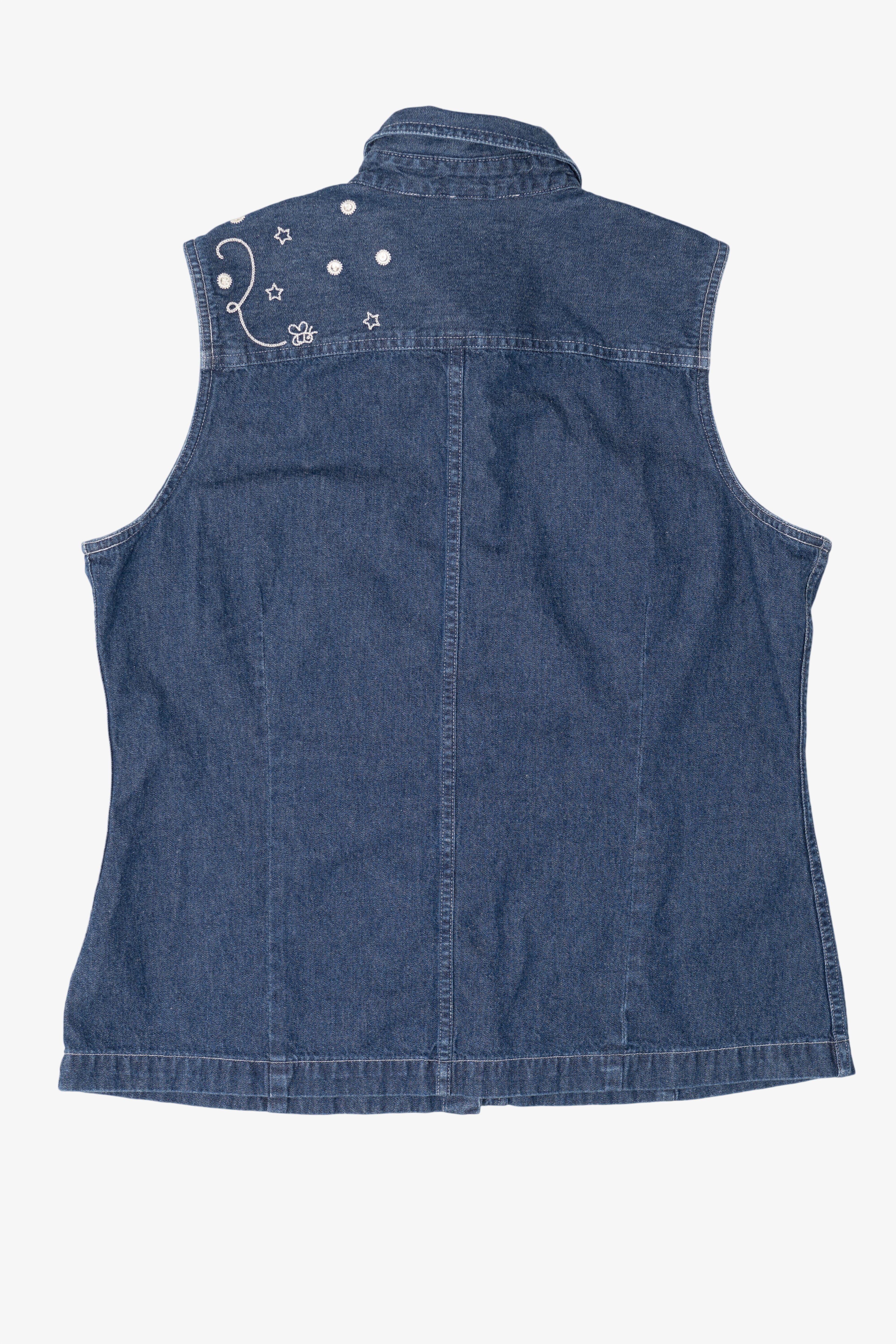 Vintage Disney Winnie The Pooh Honeypot EmbroideredDenim Vest (1990s)