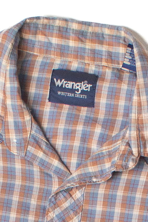 Vintage Wrangler Plaid Western Snap Front Shirt