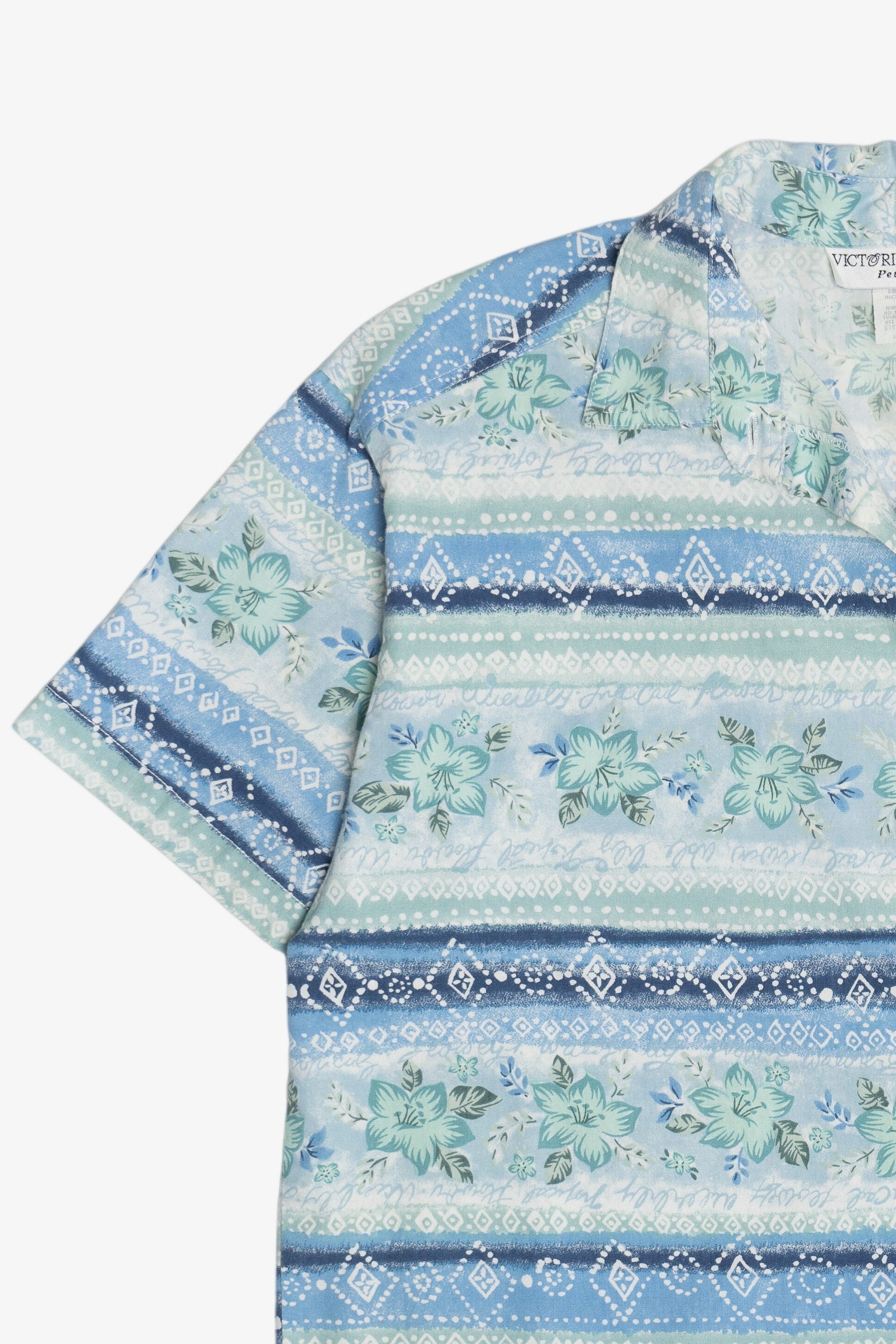 Vintage Victoria Jones Hawaiian Button Up Top (1990s)