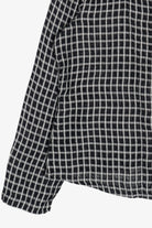  Flax Grid Linen Button Up Top (2020s)