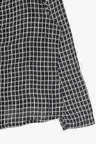  Flax Grid Linen Button Up Top (2020s)