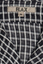  Flax Grid Linen Button Up Top (2020s)