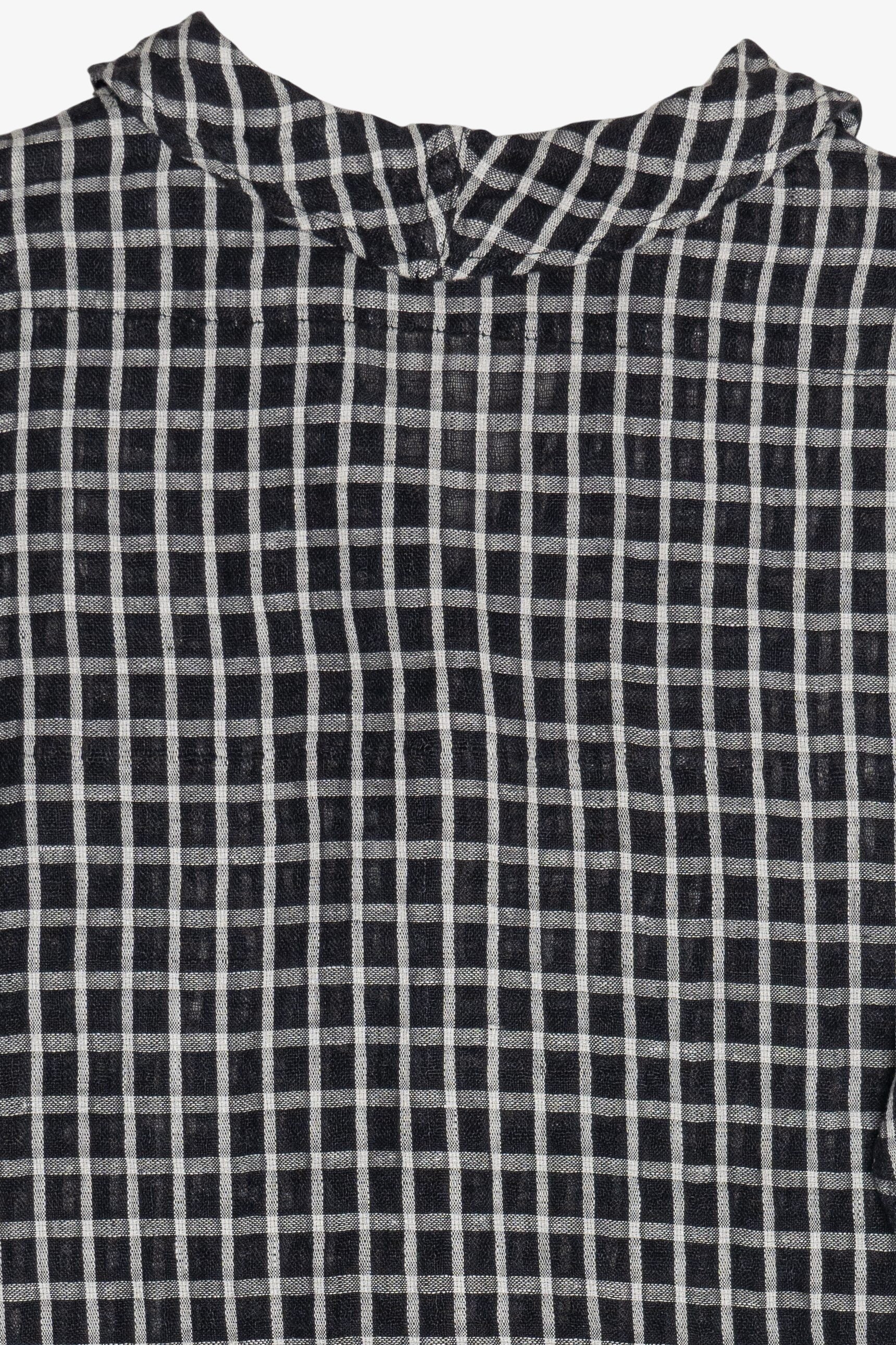  Flax Grid Linen Button Up Top (2020s)