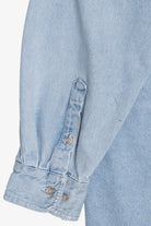 Vintage Distressed A&E Embroidered Moose Denim Button Up (1990s)
