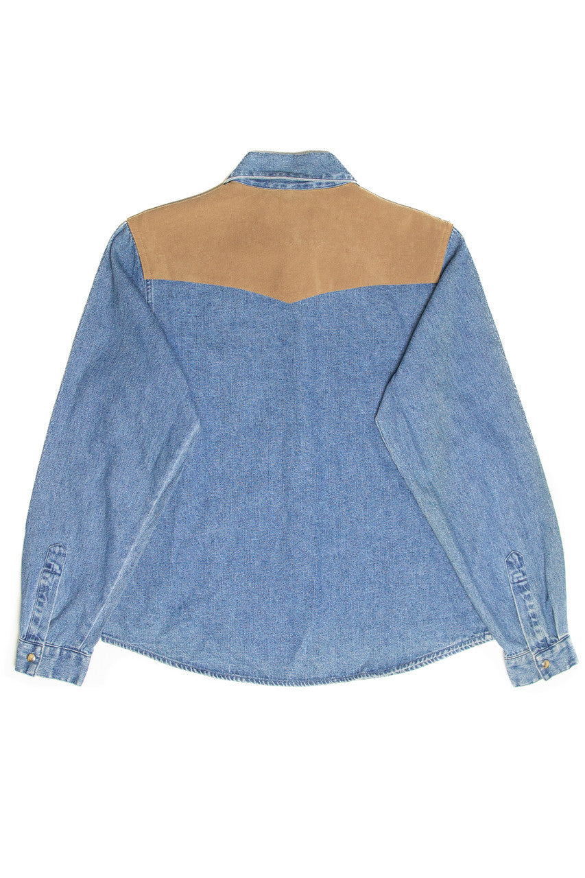 Vintage Wrangler Denim Button Up Shirt