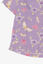 Vintage White Stag Lavender Floral Button Up Shirt (1990s)