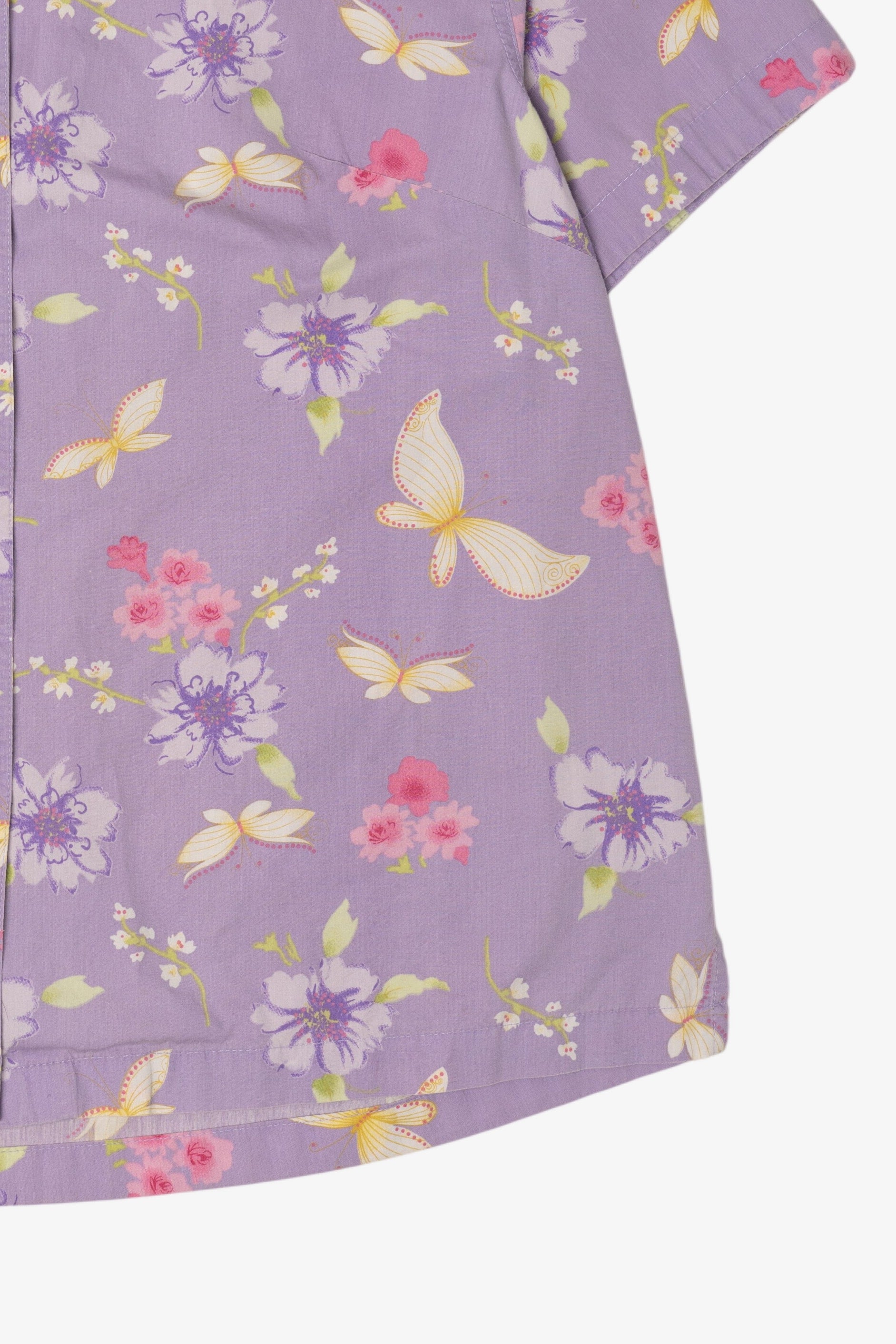 Vintage White Stag Lavender Floral Button Up Shirt (1990s)