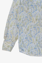 Vintage Light Blue Paisley Pattern Roper Button Up Shirt (2000s)