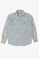 Vintage Light Blue Paisley Pattern Roper Button Up Shirt (2000s)