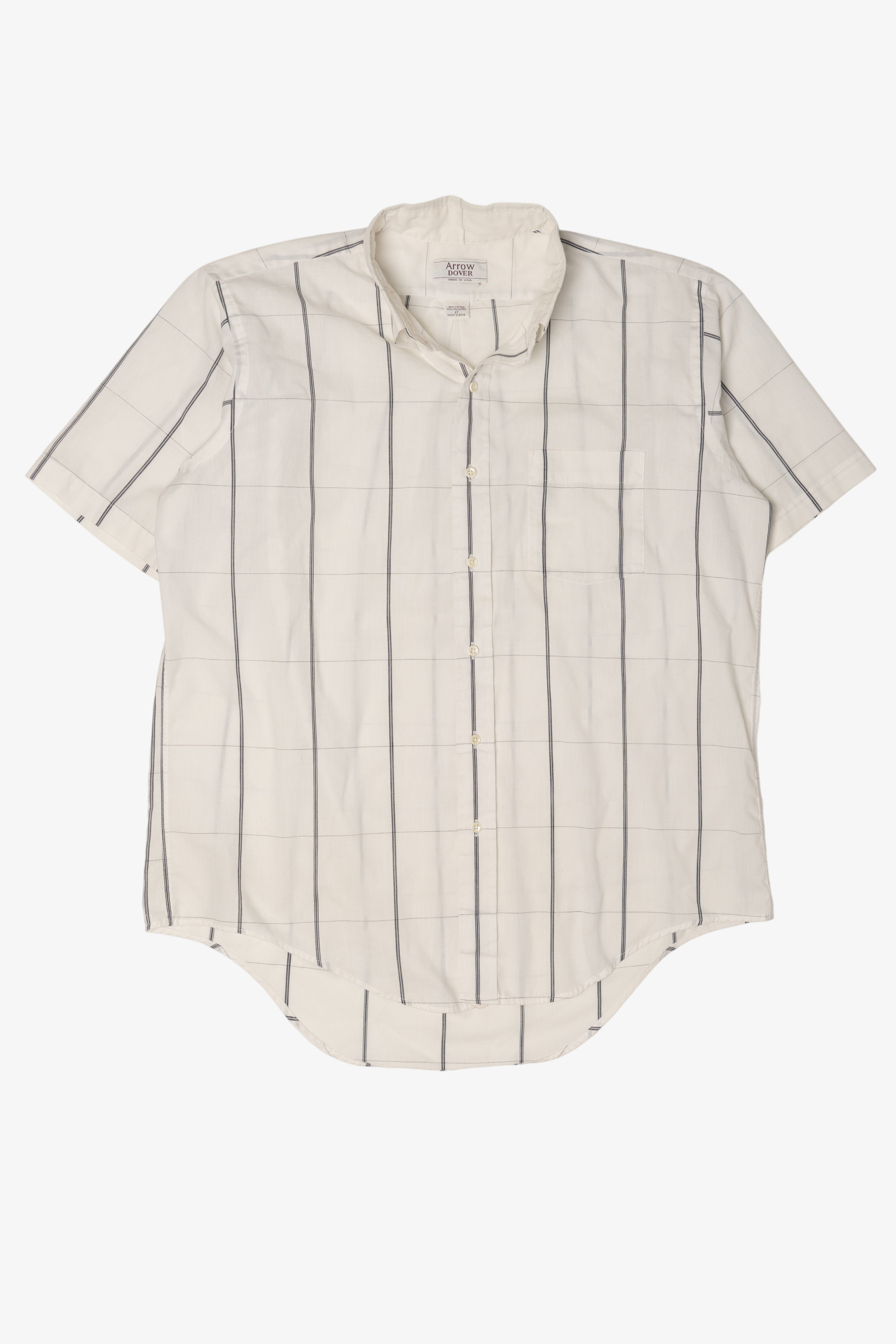 Vintage White Arrow Button Up Shirt (1980s)
