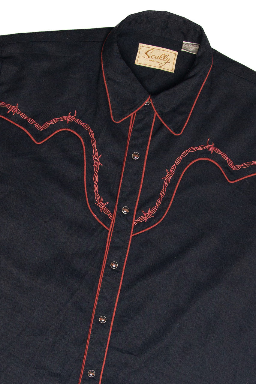 Vintage Scully Barb Wire Western Shirt