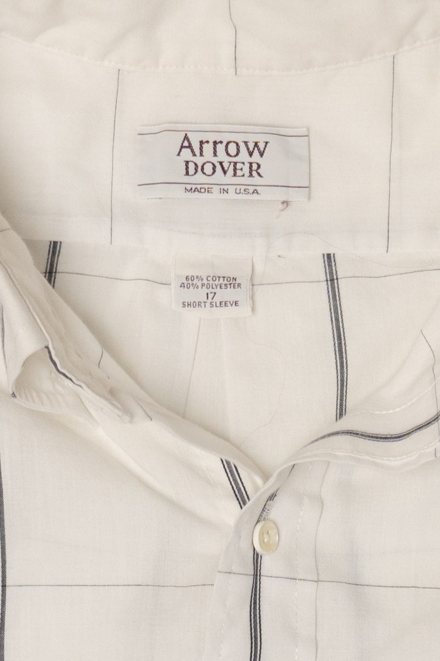Vintage White Arrow Button Up Shirt (1980s)