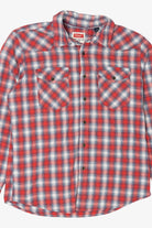 Red Plaid Wrangler Button Up Shirt