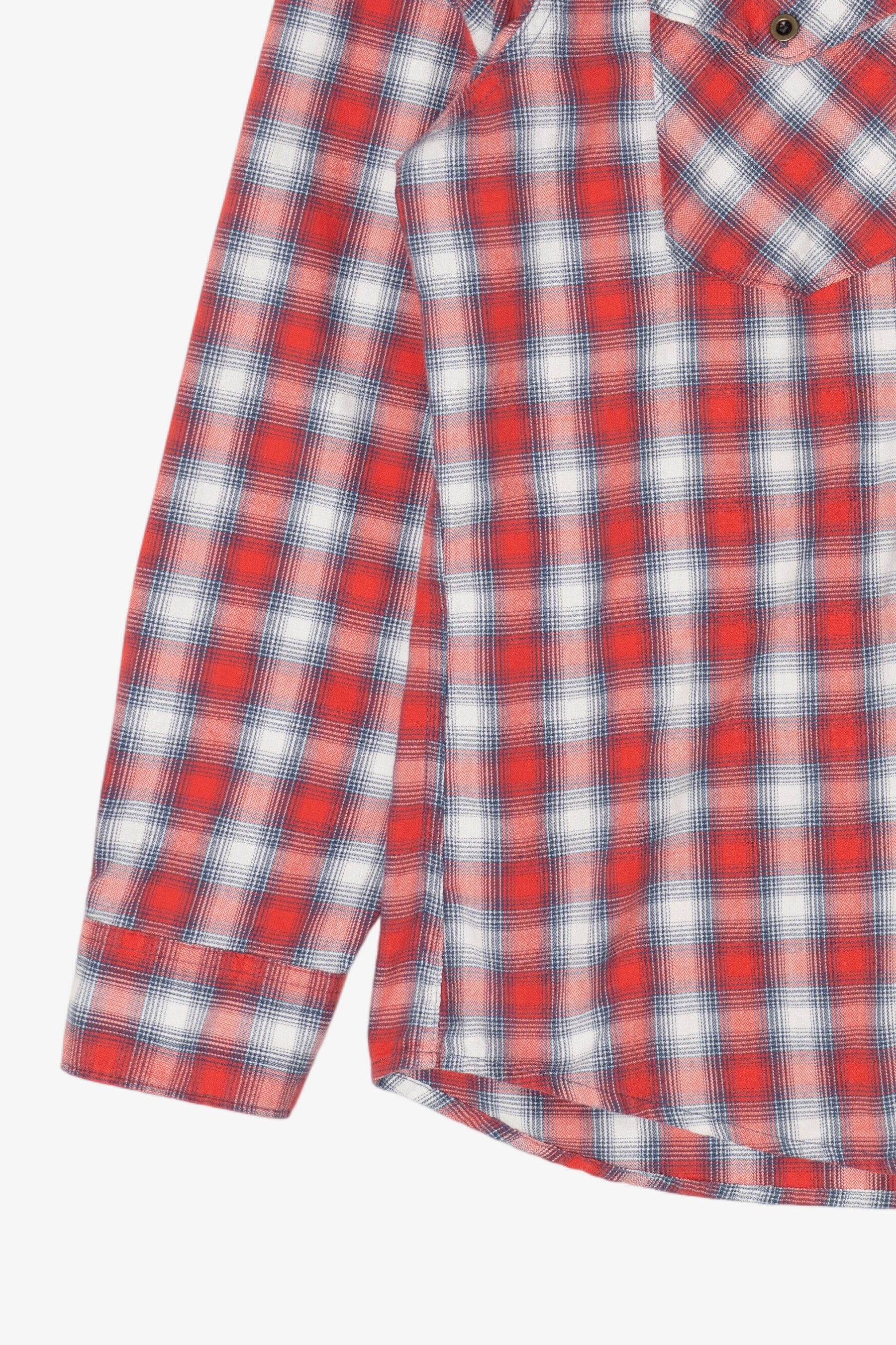 Red Plaid Wrangler Button Up Shirt