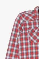 Red Plaid Wrangler Button Up Shirt