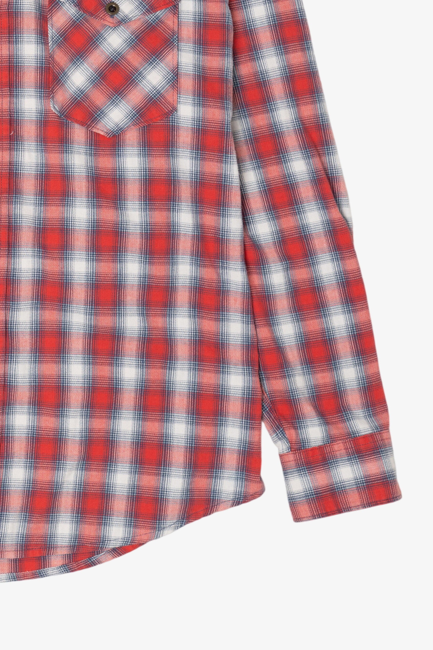 Red Plaid Wrangler Button Up Shirt